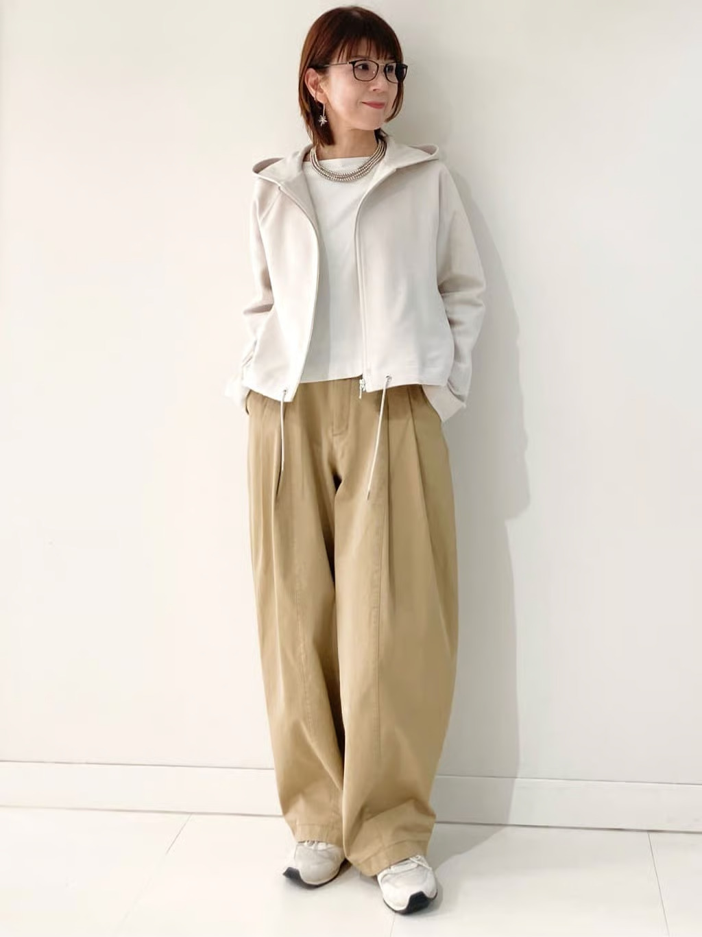 身長:161㎝,着用サイズ:M(38)サイズ