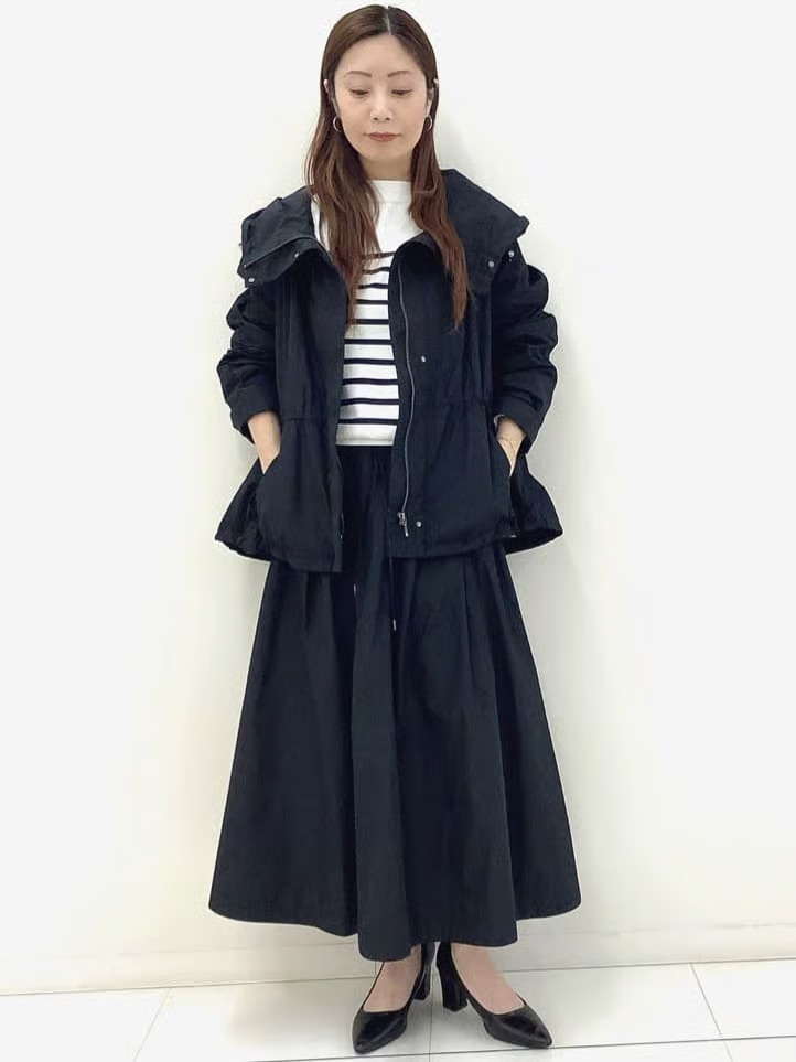 身長:157㎝,着用サイズ:M(38)サイズ
