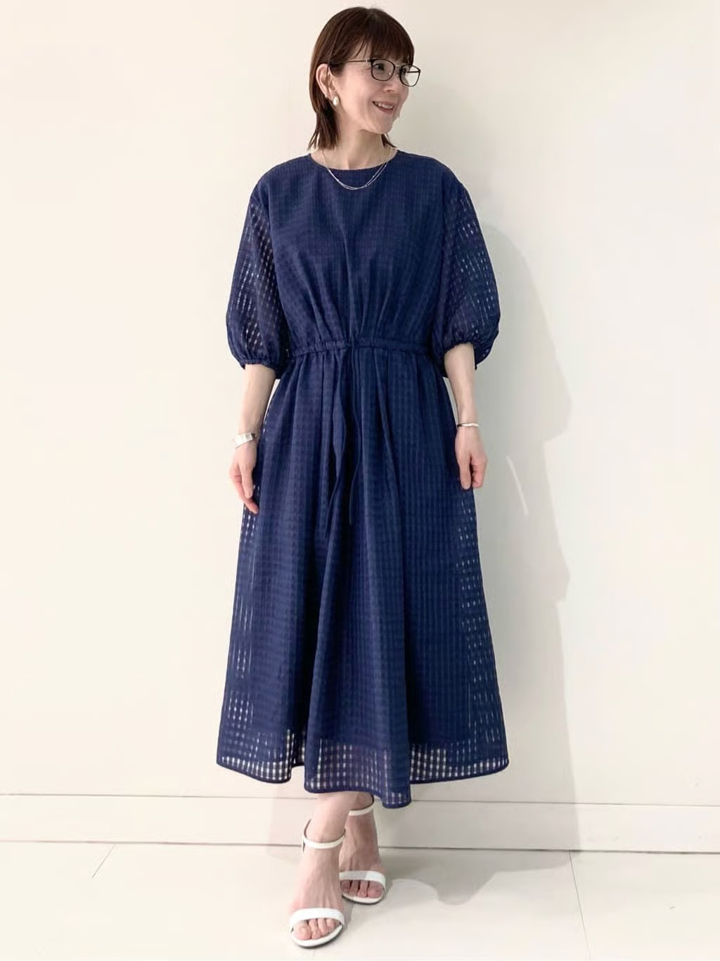 身長:161㎝,着用サイズ:M(38)サイズ
