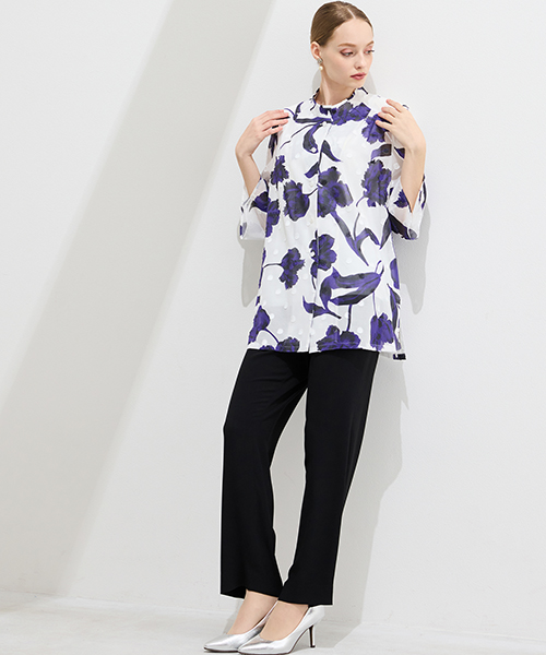 【M～4Lサイズ】　ラージサイズのお洒落服。Lサイズに特化したブランドがおつくりする上質素材を使用したエレガンススタイル。身体に合った服を着ることできちんと感もアップ。自信をもって出かけられる私サイズのお洒落を楽しんで。大人のこなれ感あるカジュアルライン「スプラウト」も併せてご覧ください。