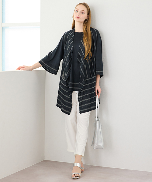 【M～4Lサイズ】　ラージサイズのお洒落服。Lサイズに特化したブランドがおつくりする上質素材を使用したエレガンススタイル。身体に合った服を着ることできちんと感もアップ。自信をもって出かけられる私サイズのお洒落を楽しんで。
