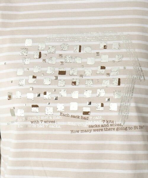 CORDIER / コルディア Tシャツ | 【M~4Lサイズ】箔プリントモチーフ7分シャツ | 詳細5
