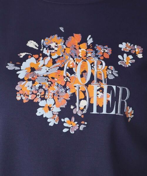 CORDIER / コルディア Tシャツ | 花柄モチーフ刺しゅうTシャツ | 詳細14
