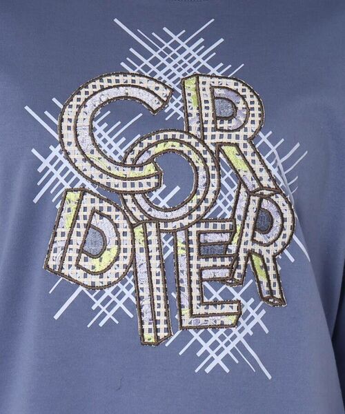 CORDIER / コルディア カットソー | パッチワーク刺繍ロゴTシャツ | 詳細10