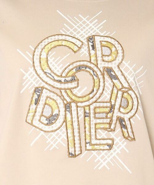 CORDIER / コルディア カットソー | パッチワーク刺繍ロゴTシャツ | 詳細14