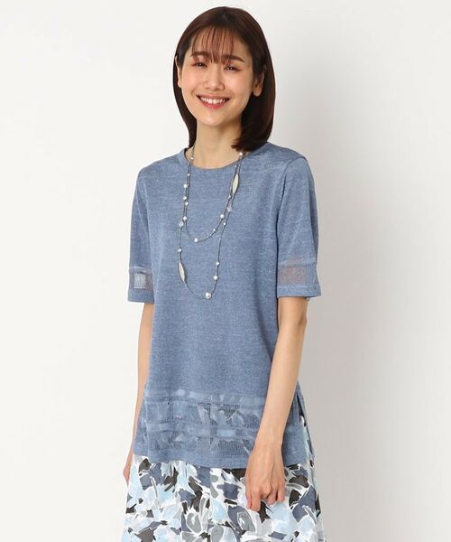 CORDIER / コルディア ニット・セーター | スクラッチリネン プルオーバー(ネイビー(093))