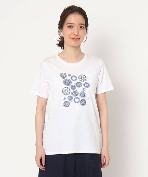CORDIER / コルディア Tシャツ | ビーズ、スパンコール、刺繍デザインTシャツ | 詳細1