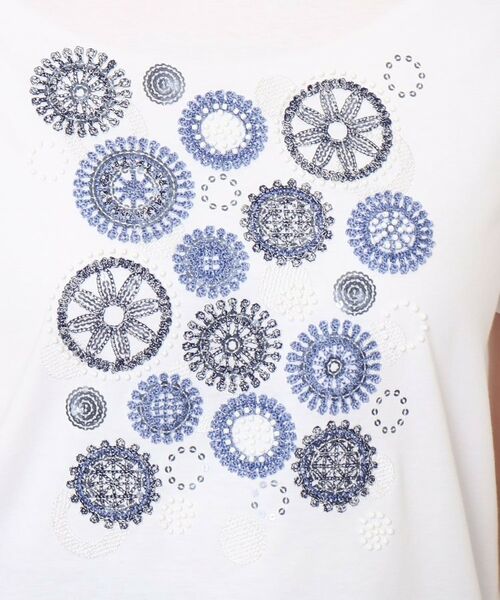 CORDIER / コルディア Tシャツ | ビーズ、スパンコール、刺繍デザインTシャツ | 詳細15