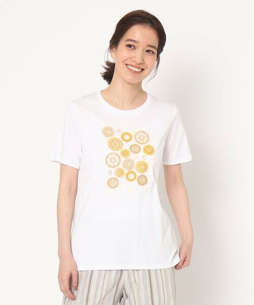 CORDIER / コルディア Tシャツ | ビーズ、スパンコール、刺繍デザインTシャツ | 詳細8
