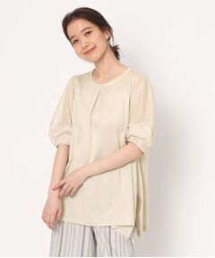 CORDIER / コルディア チュニック | メッシュレース袖 華やかチュニック