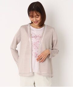 CORDIER / コルディア カーディガン・ボレロ | スクラッチリネン ショート丈カーディガン