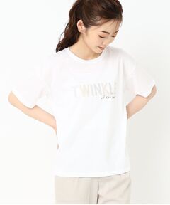 刺繍&ビーズロゴデザインTシャツ