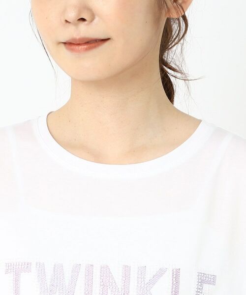 CORDIER / コルディア Tシャツ | 刺繍&ビーズロゴデザインTシャツ | 詳細4