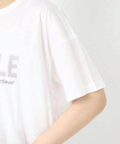 CORDIER / コルディア Tシャツ | 刺繍&ビーズロゴデザインTシャツ | 詳細5