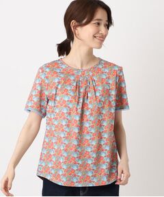 CORDIER / コルディア カットソー | リバティプリント タックデザイン ジャージプルオーバー