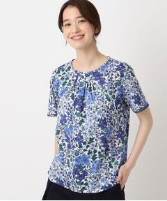 CORDIER / コルディア カットソー | リバティプリント タックデザイン ジャージプルオーバー