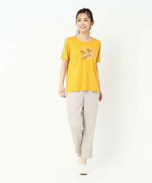 CORDIER / コルディア Tシャツ | フラワーモチーフ スパンコール＆刺繍Tシャツ | 詳細13