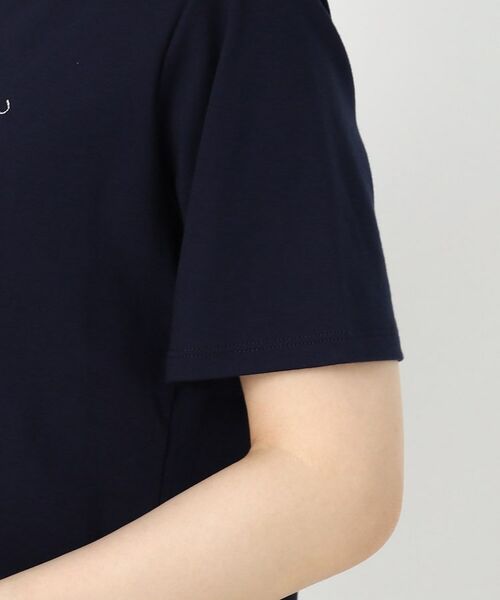 CORDIER / コルディア Tシャツ | フラワーモチーフ スパンコール＆刺繍Tシャツ | 詳細5
