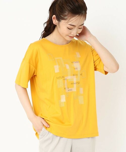 CORDIER / コルディア Tシャツ | 刺繍&ビーズデザイン ゆとりシルエットTシャツ | 詳細12