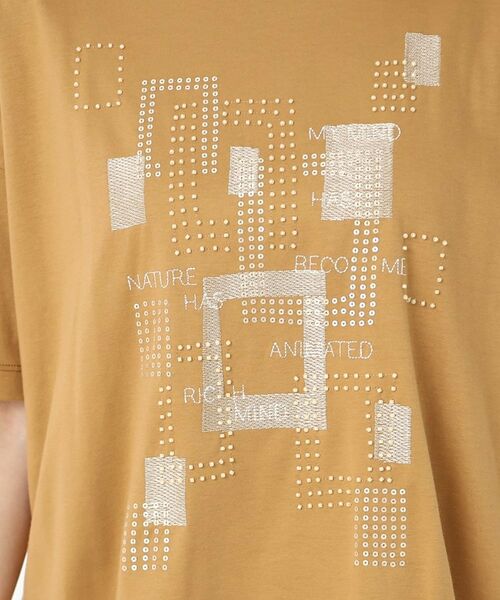 CORDIER / コルディア Tシャツ | 刺繍&ビーズデザイン ゆとりシルエットTシャツ | 詳細15