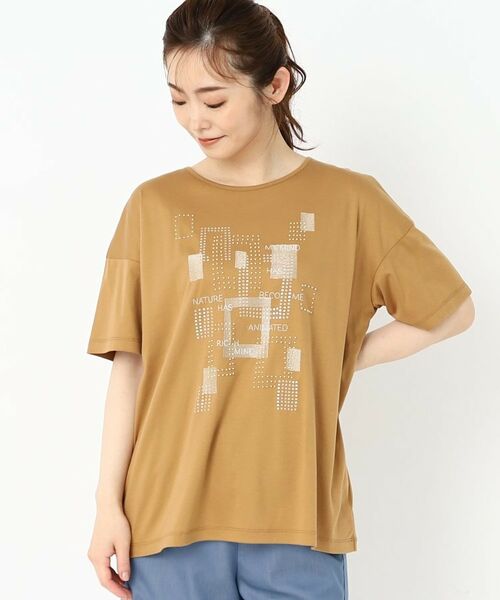 CORDIER / コルディア Tシャツ | 刺繍&ビーズデザイン ゆとりシルエットTシャツ | 詳細16
