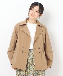 トレンチデザイン スプリングショートコート