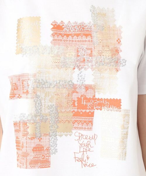 CORDIER / コルディア Tシャツ | 幾何学デザインボートネックTシャツ | 詳細14