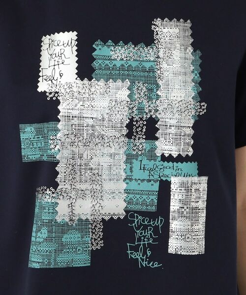 CORDIER / コルディア Tシャツ | 幾何学デザインボートネックTシャツ | 詳細22