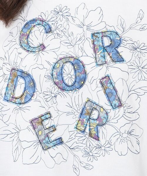 CORDIER / コルディア Tシャツ | 花柄プリントロゴTシャツ | 詳細18