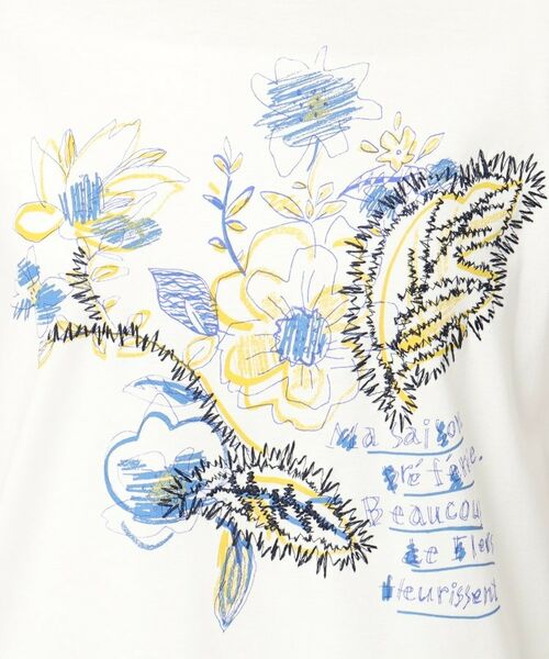 CORDIER / コルディア カットソー | 【M~4Lサイズ】フラワープリント＆刺繍Tシャツ | 詳細18