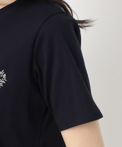 CORDIER / コルディア カットソー | 【M~4Lサイズ】フラワープリント＆刺繍Tシャツ | 詳細5
