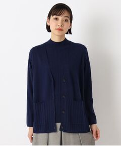 CORDIER / コルディア カーディガン・ボレロ | 【アンサンブル/手洗い可】ワイドリブ編Vネックカーディガンニット