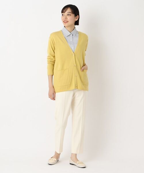 CORDIER / コルディア カーディガン・ボレロ | 【アンサンブル/手洗い可】ワイドリブ編Vネックカーディガンニット | 詳細10