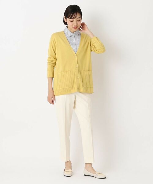 CORDIER / コルディア カーディガン・ボレロ | 【アンサンブル/手洗い可】ワイドリブ編Vネックカーディガンニット | 詳細11