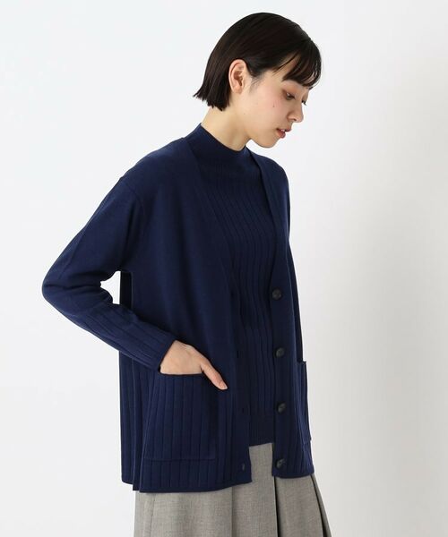 CORDIER / コルディア カーディガン・ボレロ | 【アンサンブル/手洗い可】ワイドリブ編Vネックカーディガンニット | 詳細13