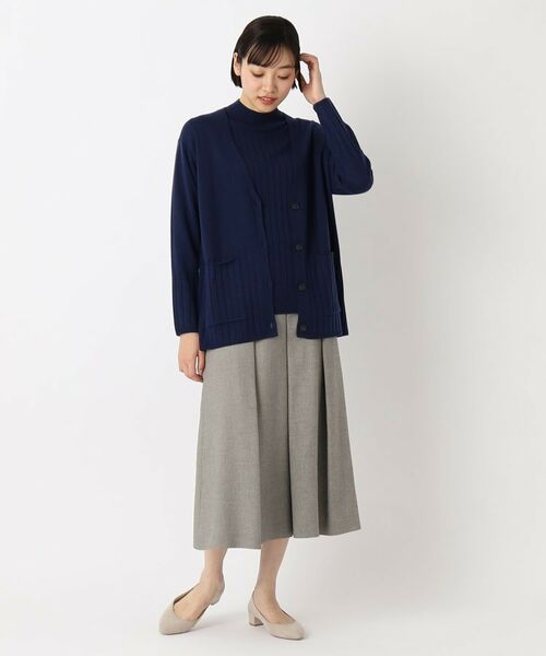 CORDIER / コルディア カーディガン・ボレロ | 【アンサンブル/手洗い可】ワイドリブ編Vネックカーディガンニット | 詳細14