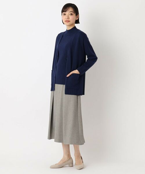 CORDIER / コルディア カーディガン・ボレロ | 【アンサンブル/手洗い可】ワイドリブ編Vネックカーディガンニット | 詳細15