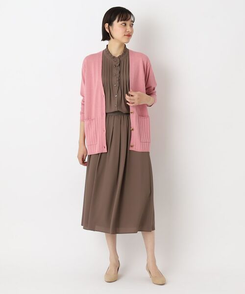 CORDIER / コルディア カーディガン・ボレロ | 【アンサンブル/手洗い可】ワイドリブ編Vネックカーディガンニット | 詳細18