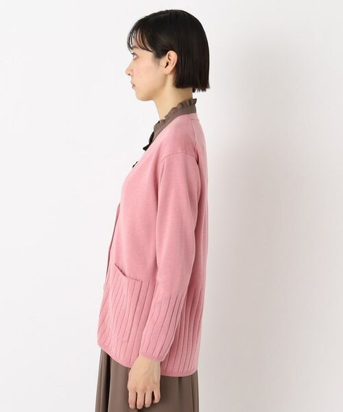 CORDIER / コルディア カーディガン・ボレロ | 【アンサンブル/手洗い可】ワイドリブ編Vネックカーディガンニット | 詳細2