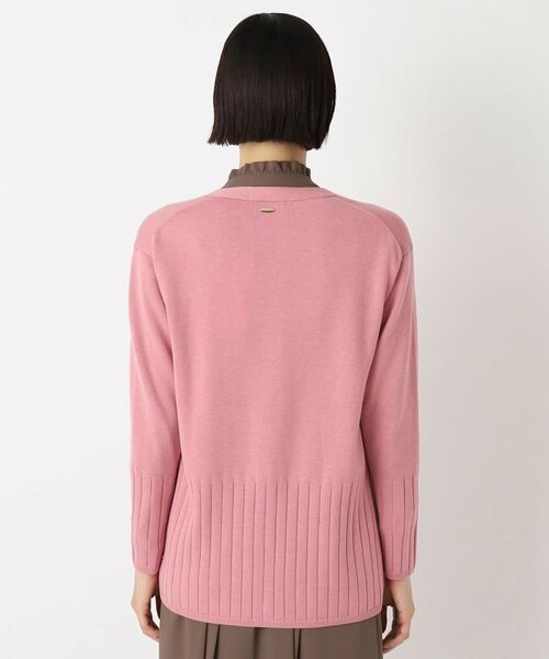 CORDIER / コルディア カーディガン・ボレロ | 【アンサンブル/手洗い可】ワイドリブ編Vネックカーディガンニット | 詳細3