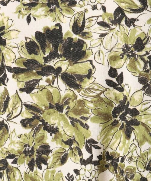 CORDIER / コルディア カットソー | 【手洗い可/M~4Lサイズ】フラワープリントチュニック丈プルオーバージャージ | 詳細10