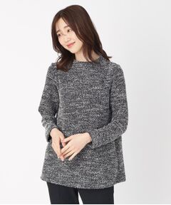 CORDIER / コルディア チュニック | ツイード調スプリングブークレージャージチュニック