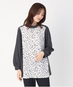 CORDIER コルディア ポタニカルプリント チュニック 裾ボーダー入り 公式】CORDIER（コルディア）の通販 | チュニック,ドレスシャツ