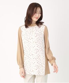 CORDIER / コルディア チュニック | プリントドッキングデザインチュニックプルオーバージャージ