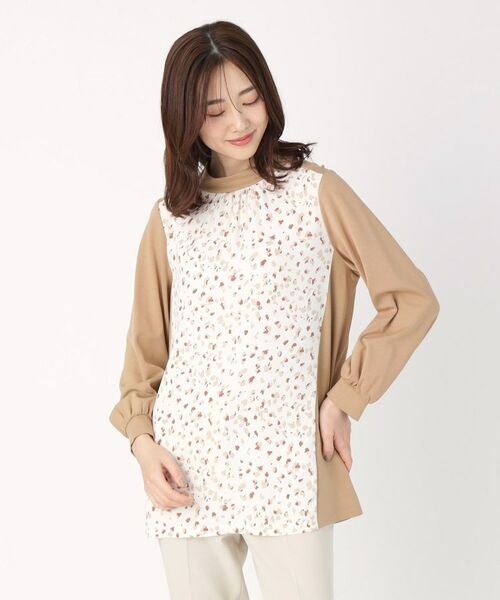 CORDIER / コルディア チュニック | プリントドッキングデザインチュニックプルオーバージャージ | 詳細12