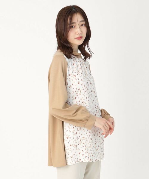 CORDIER / コルディア チュニック | プリントドッキングデザインチュニックプルオーバージャージ | 詳細13