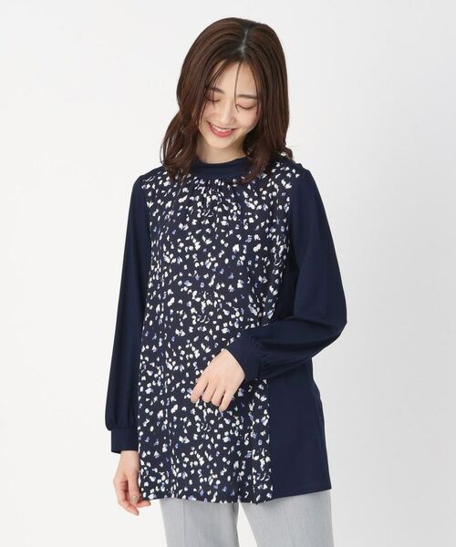 CORDIER / コルディア チュニック | プリントドッキングデザインチュニックプルオーバージャージ | 詳細16