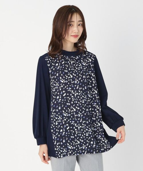 CORDIER / コルディア チュニック | プリントドッキングデザインチュニックプルオーバージャージ | 詳細17