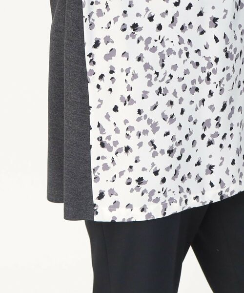 CORDIER / コルディア チュニック | プリントドッキングデザインチュニックプルオーバージャージ | 詳細7