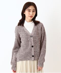 CORDIER / コルディア カーディガン・ボレロ | 【M～4Lサイズ／手洗い可】シャーリーミックスカーディガンニット